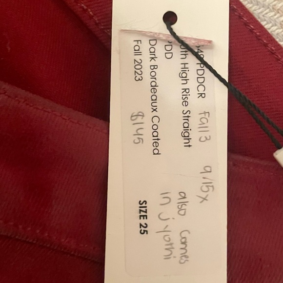 L'AGENCE Deep Red faux leather pants (NWT) - Picture 4 of 5